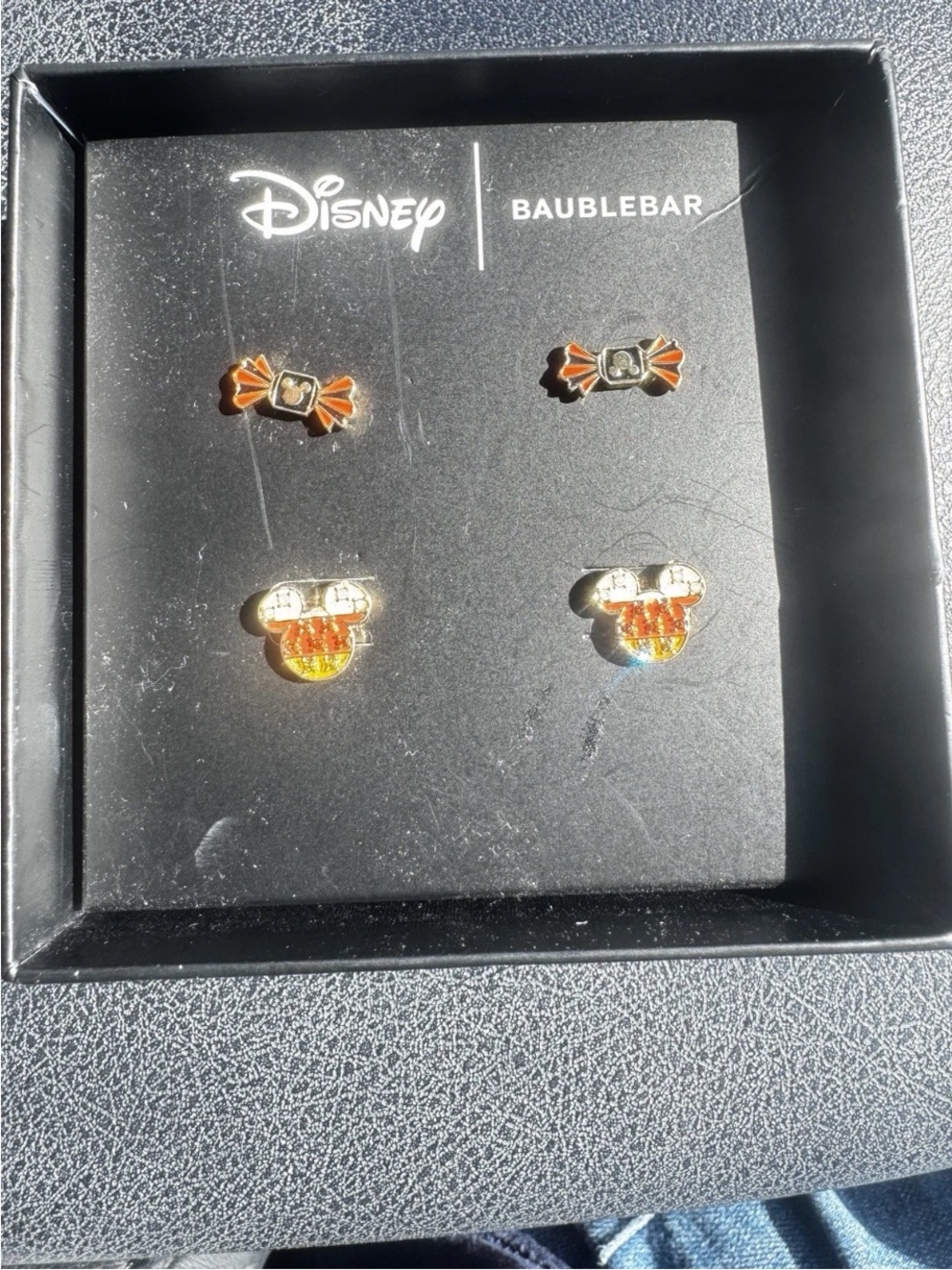 New Baublebar Disney Mickey Mouse Halloween 2-pack Candy Corn Stud Earrings